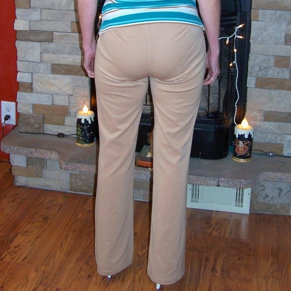 EXPRESS VINTAGE LIGHT TAN POCKETLESS STRETCH DRESS PANTS 5/6 - Picture 4 of 6